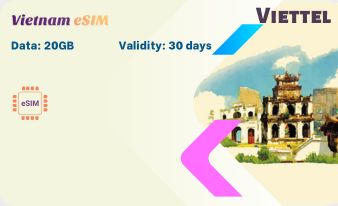 Viettel eSIM for Vietnam – 20GB for 30 days