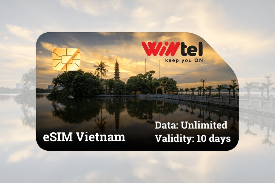 Vietnam eSIM Unlimited data - Wintel (MVNO Vinaphone) - 10 days