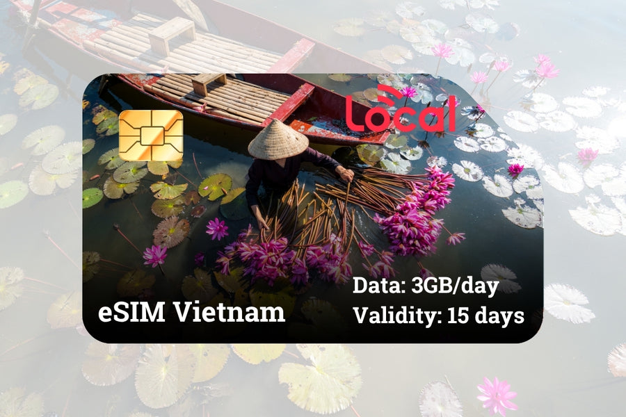 Vietnam eSIM - LOCAL / Mobifone – Daily 3GB for 15 days - FREE 30 minutes on-net calls