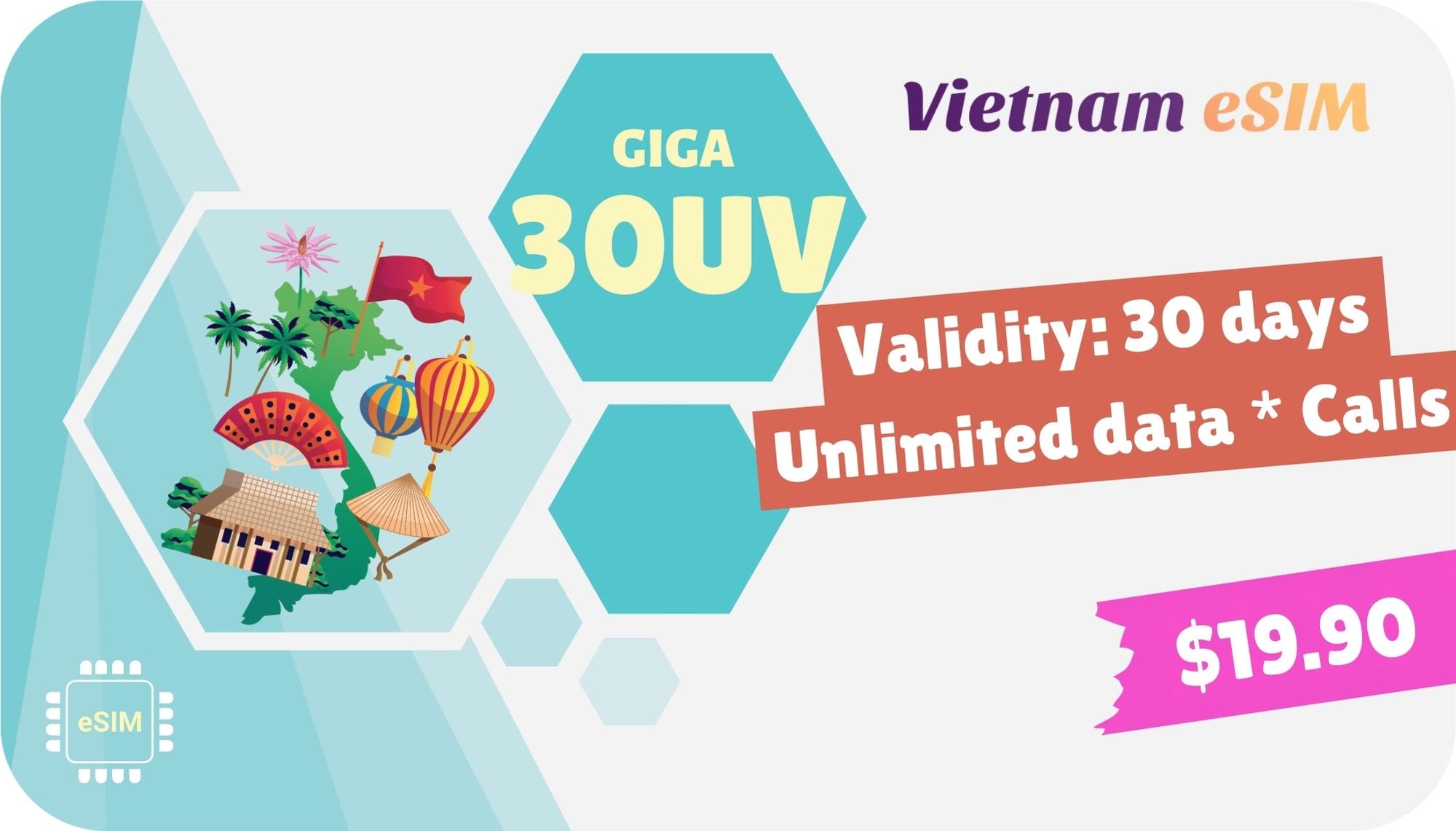 Vietnam Tourist ESIM UNLIMITED DATA Calls For 30 Days Only US 19 9 vietnam-tourist-esim-unlimited-data-calls-for-30-days-only-us-19-9
