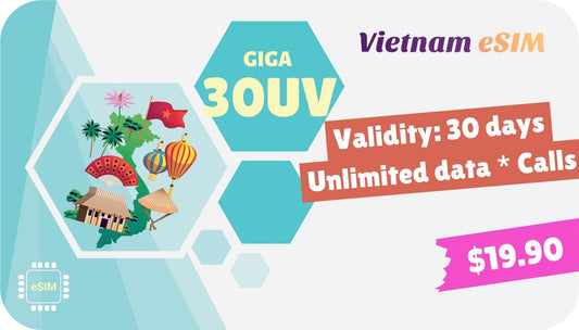 Vietnam eSIM Unlimited Data + Calls - 30 days