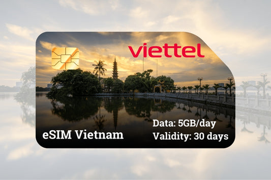 Viettel eSIM for Vietnam – Daily 5GB for 30 days