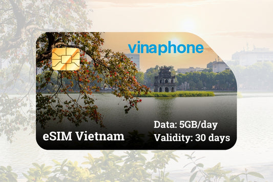 Vietnam eSIM - Vinaphone network - Daily 5GB - 30 Days