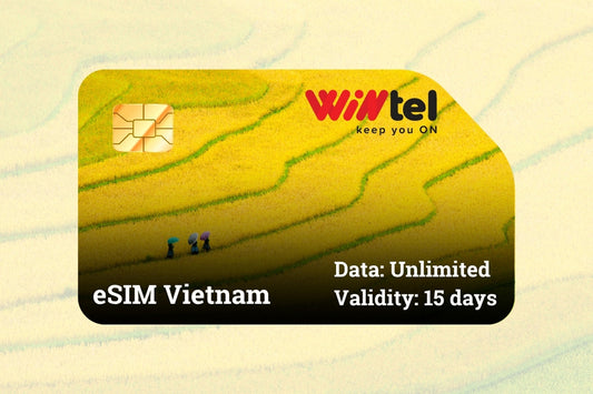 Vietnam eSIM Unlimited data - Wintel (MVNO Vinaphone) - 15 days