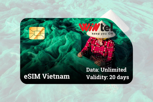 Vietnam eSIM Unlimited data - Wintel (MVNO Vinaphone) - 20 days