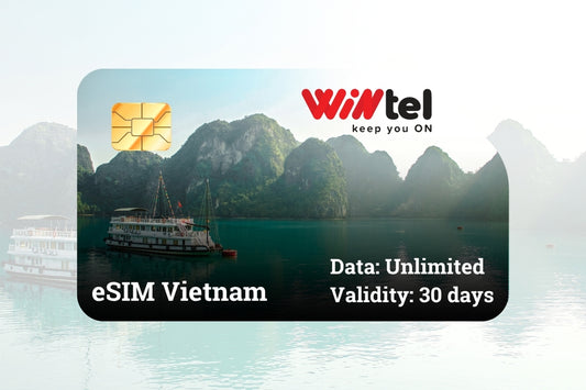 Vietnam eSIM Unlimited data - Wintel (MVNO Vinaphone) - 30 days