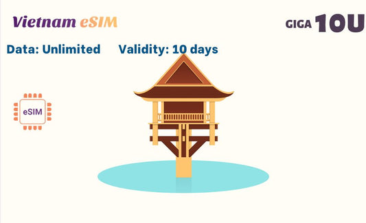 Vietnam Tourist eSIM Unlimited data - 10 days